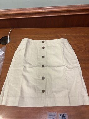 J Crew Reimagined A-Line Linen Mini Skirt BR643